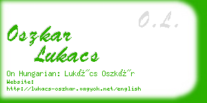 oszkar lukacs business card